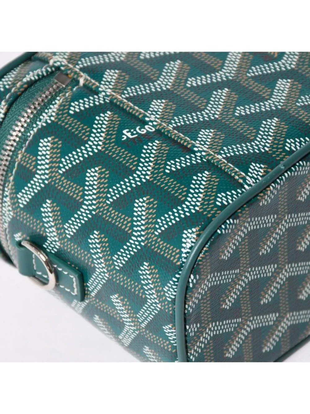 Goyard Muse Vanity Case Mini Nano Bag Green 2-Way Goyardine Canvas Calfskin